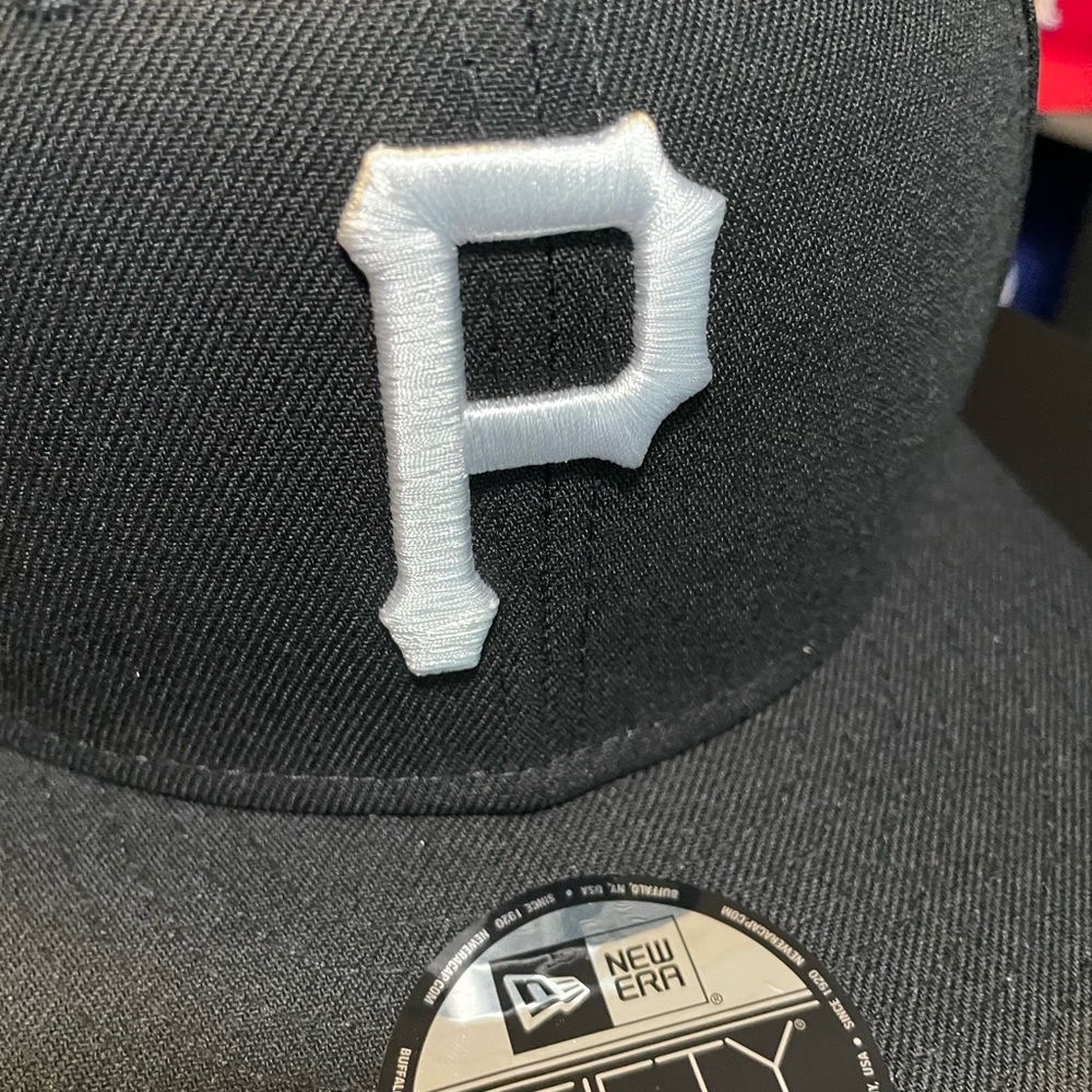 NEW ERA - MLB Baseball Hat - Pittsburgh Pirates 9FIFTY Snapback Cap - Black - Picture 6 of 7